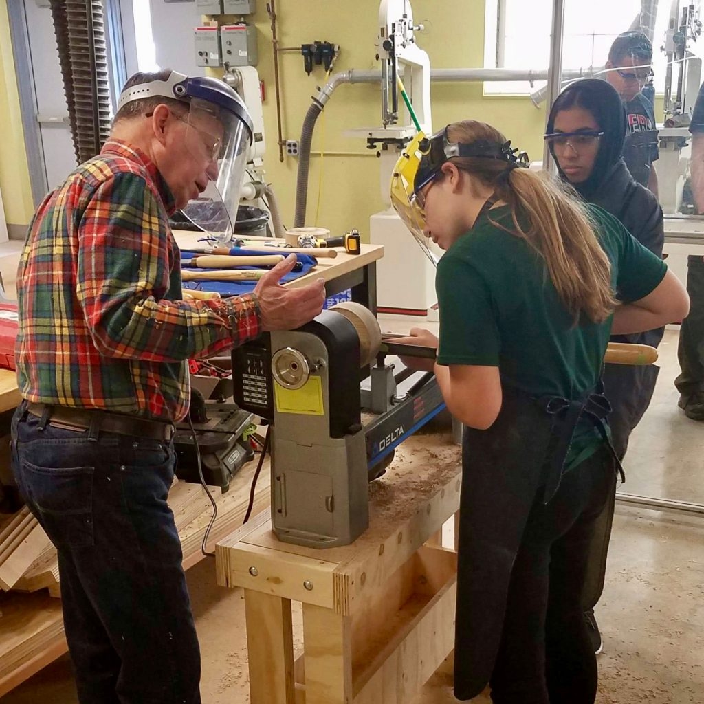 FSW Teaches Woodturning Classes at Mt. Pleasant High School First