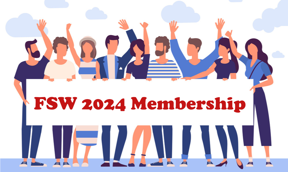 graphic of people holding FSW 2024 Membership banner